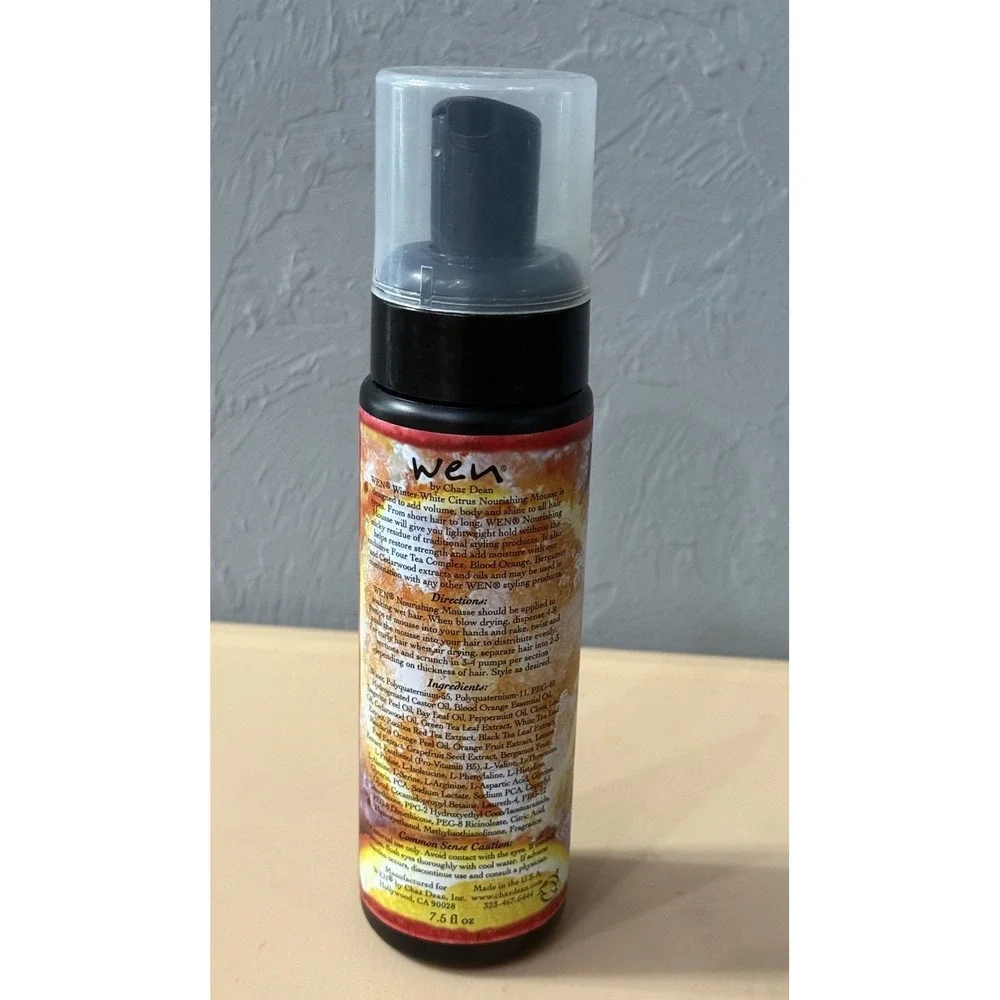 WEN Winter White Citrus Nourishing Mousse ‎ 7.5 Oz Full Size Chaz Dean Pump